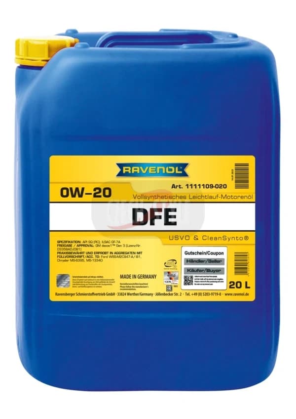 Ravenol DFE 0W-20 20L