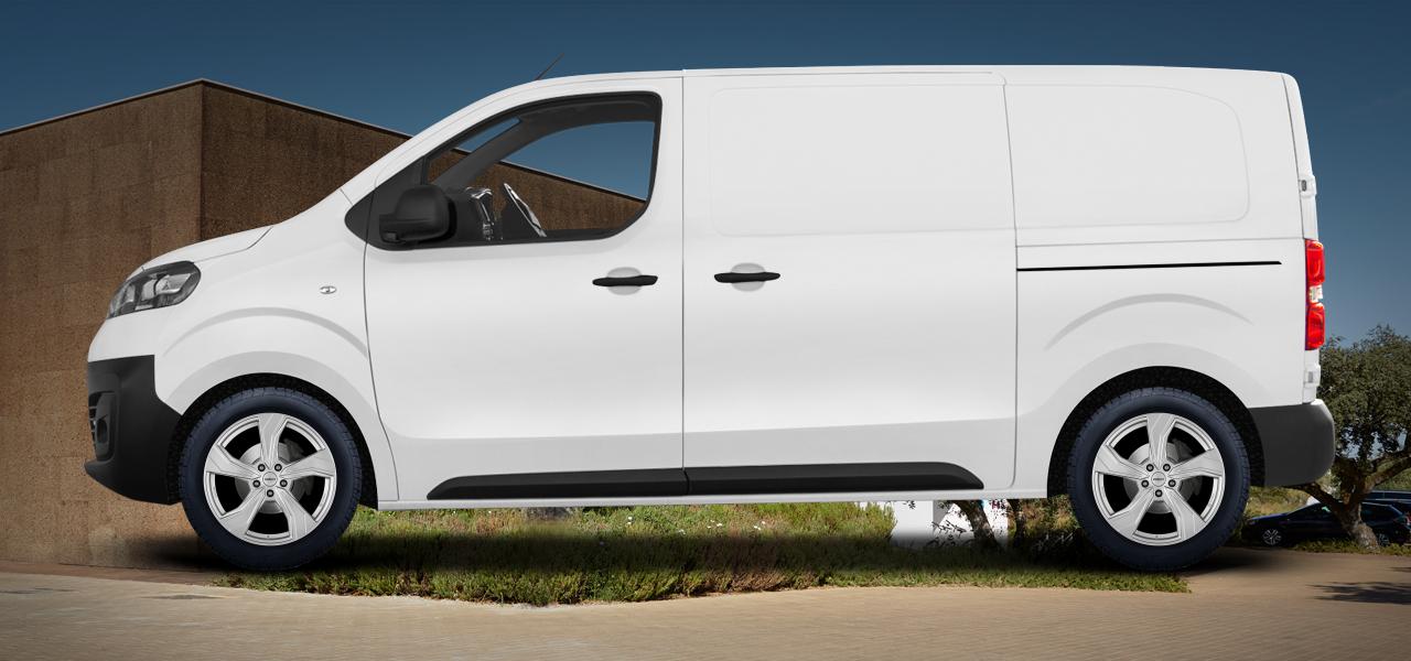 Na obrázku: SCUDO/ULYSSE (V), od 2020 — Fiat Ulysse, ilustrační vizualizace vozu s disky DEZENT KB silver