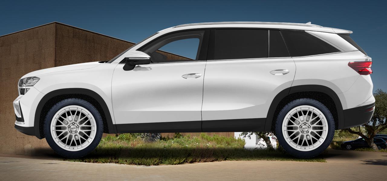 Na ilustracji: KODIAQ (PS), od 2024 r. – Škoda Kodiaq, poglądowa wizualizacja auta z felgami DOTZ Bilbao blaze