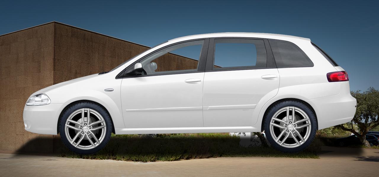 Na obrázku: CROMA (194), od 2005 — Fiat Croma, ilustrační vizualizace vozu s disky DEZENT TR silver