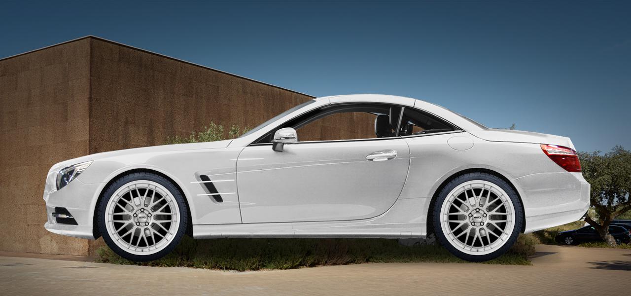 Na ilustracji: SL (R231) (231;230), od 2012 r. – Mercedes-Benz SL, poglądowa wizualizacja auta z felgami DOTZ Bilbao blaze