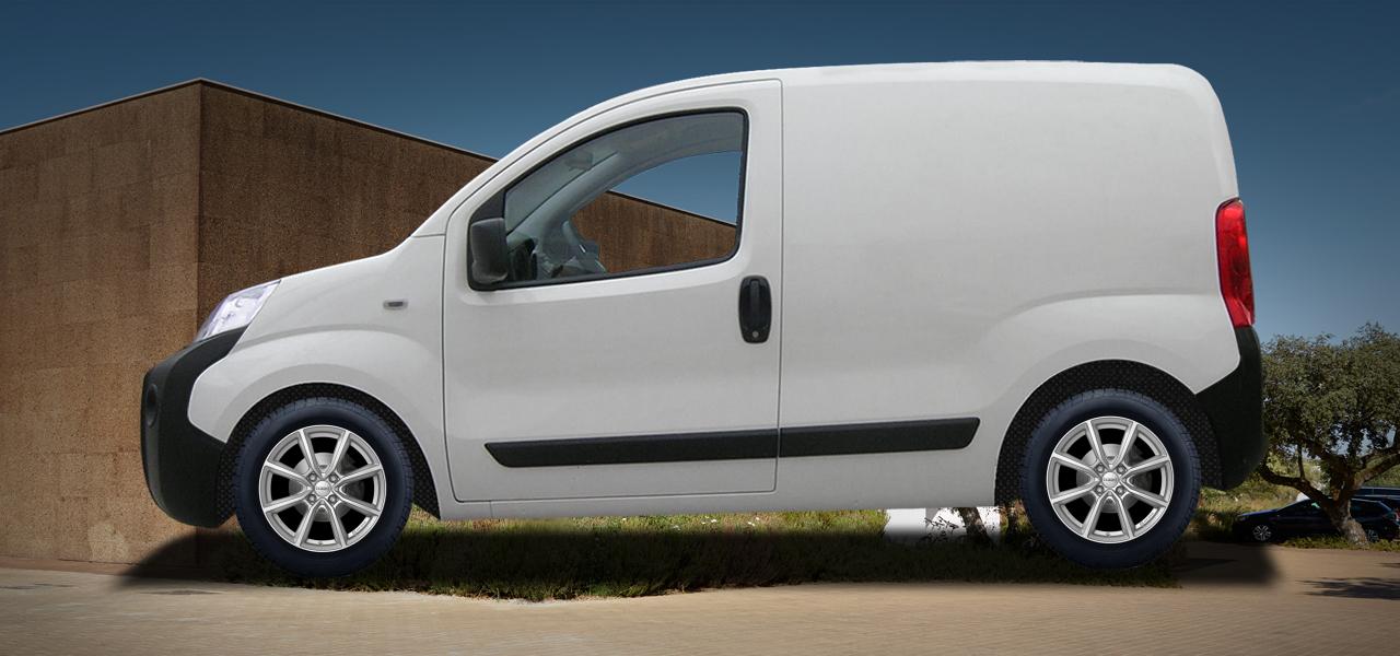 Na obrázku: NEMO/NEMO Van (A;225L), od 2008 — Citroën Nemo, ilustrační vizualizace vozu s disky DEZENT TN silver