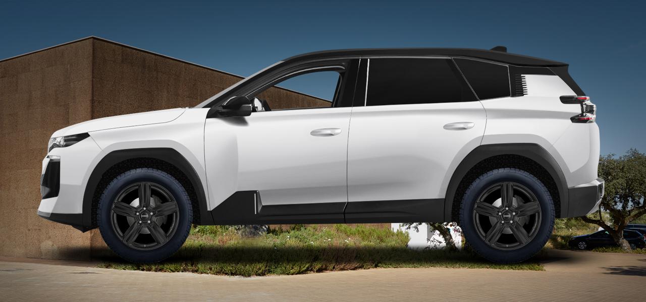 Na ilustracji: C5 Aircross (K), od 2025 r. – Citroën C5 Aircross, poglądowa wizualizacja auta z felgami DEZENT KG black