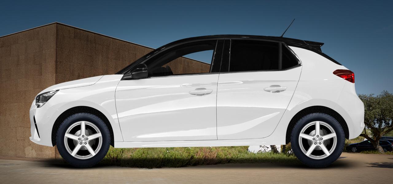 Na ilustracji: CORSA F (U), od 2019 r. – Opel Corsa, poglądowa wizualizacja auta z felgami DEZENT TY