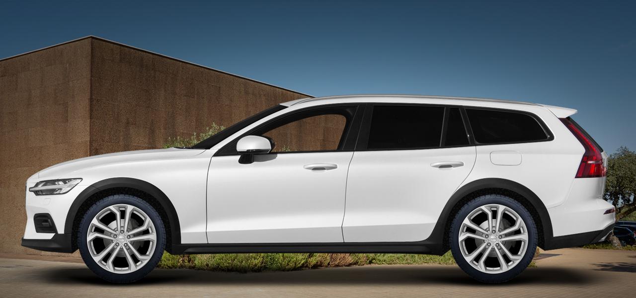 Na ilustracji: V60 Cross Country (Z), od 2019 r. – Volvo V60 Cross Country, poglądowa wizualizacja auta z felgami DEZENT TA silver