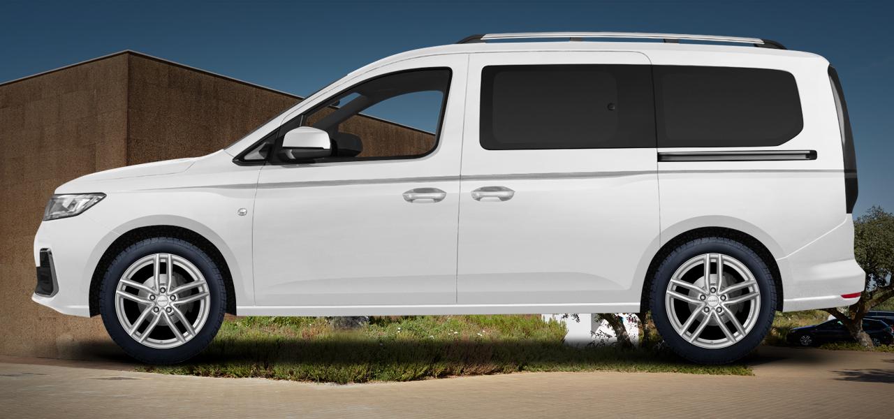 Na ilustracji: TOURNEO CONNECT (SK;SKN), od 2022 r. – Ford Tourneo Connect, poglądowa wizualizacja auta z felgami DEZENT TR silver