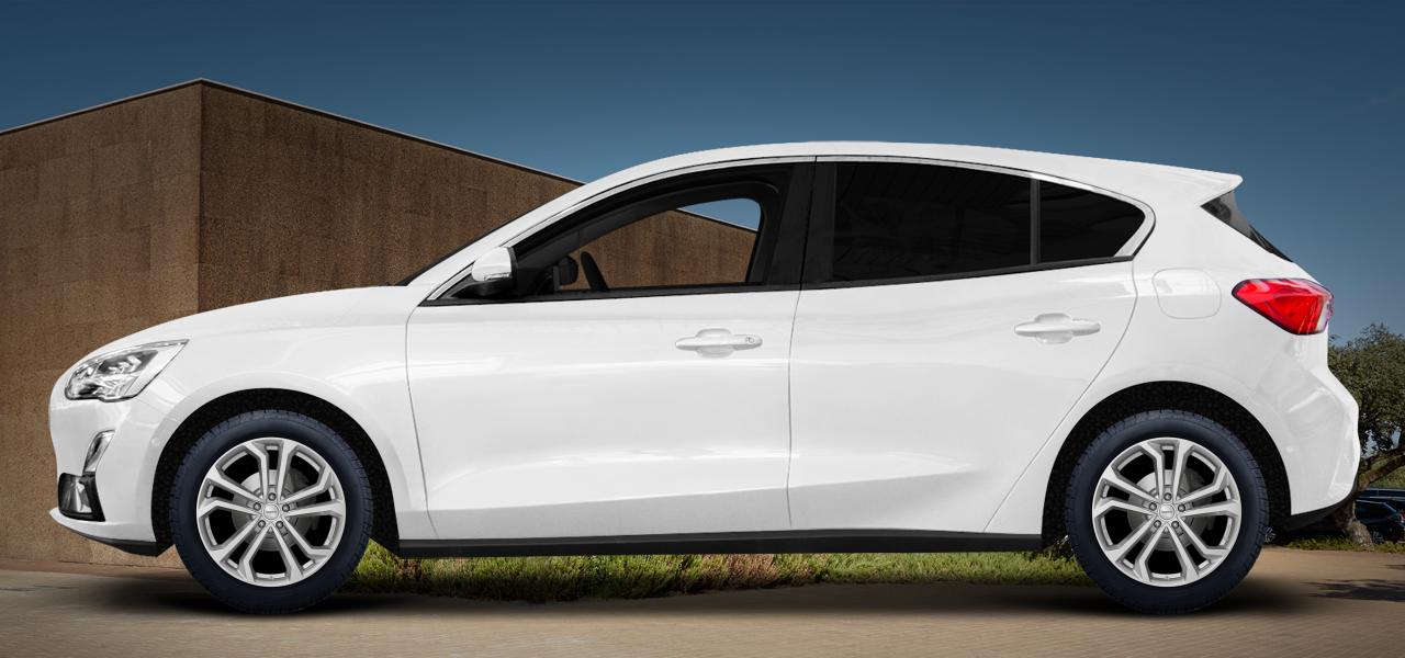 Na obrázku: FOCUS (DEH), od 2018 — Ford Focus, ilustrační vizualizace vozu s disky DEZENT TA silver