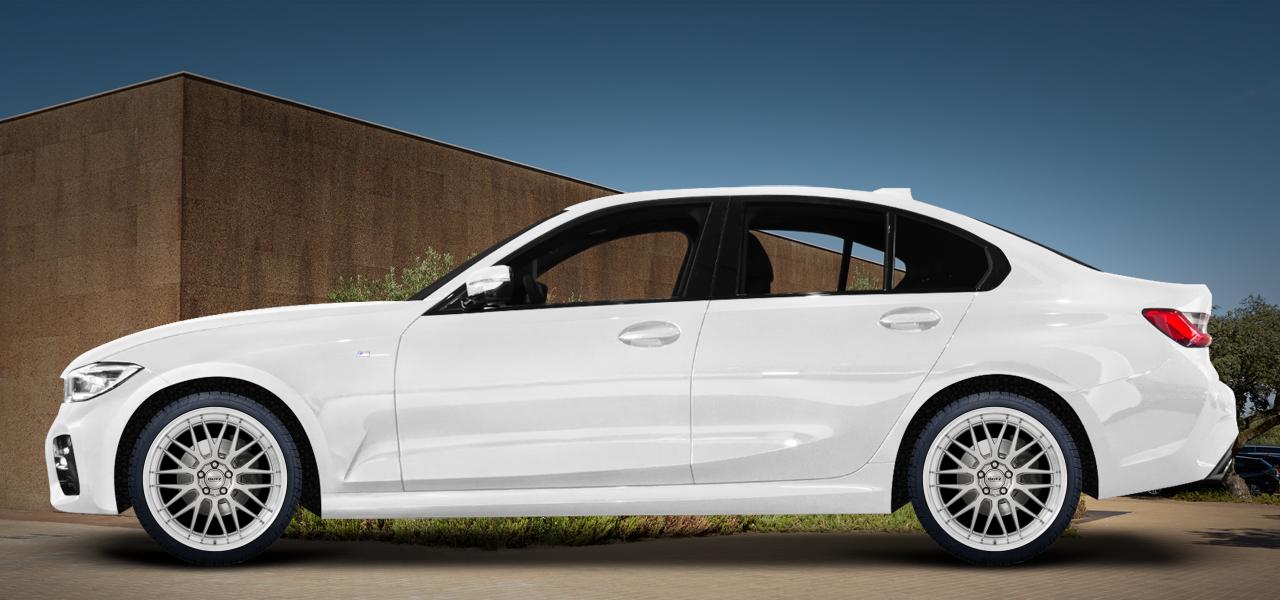 Na ilustracji: 3 (G20) (G3L;G234M), od 2018 r. – BMW 320, poglądowa wizualizacja auta z felgami DOTZ Bilbao blaze