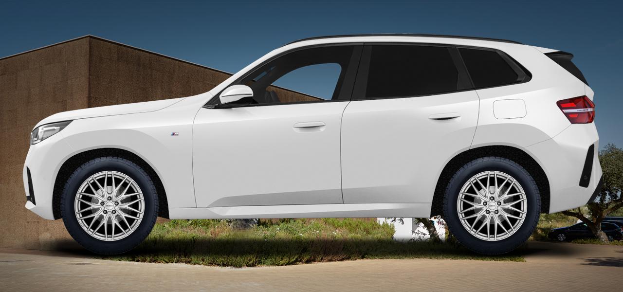 Na ilustracji: X3 (G45) (G3XN), od 2024 r. – BMW X3, poglądowa wizualizacja auta z felgami DEZENT KY silver