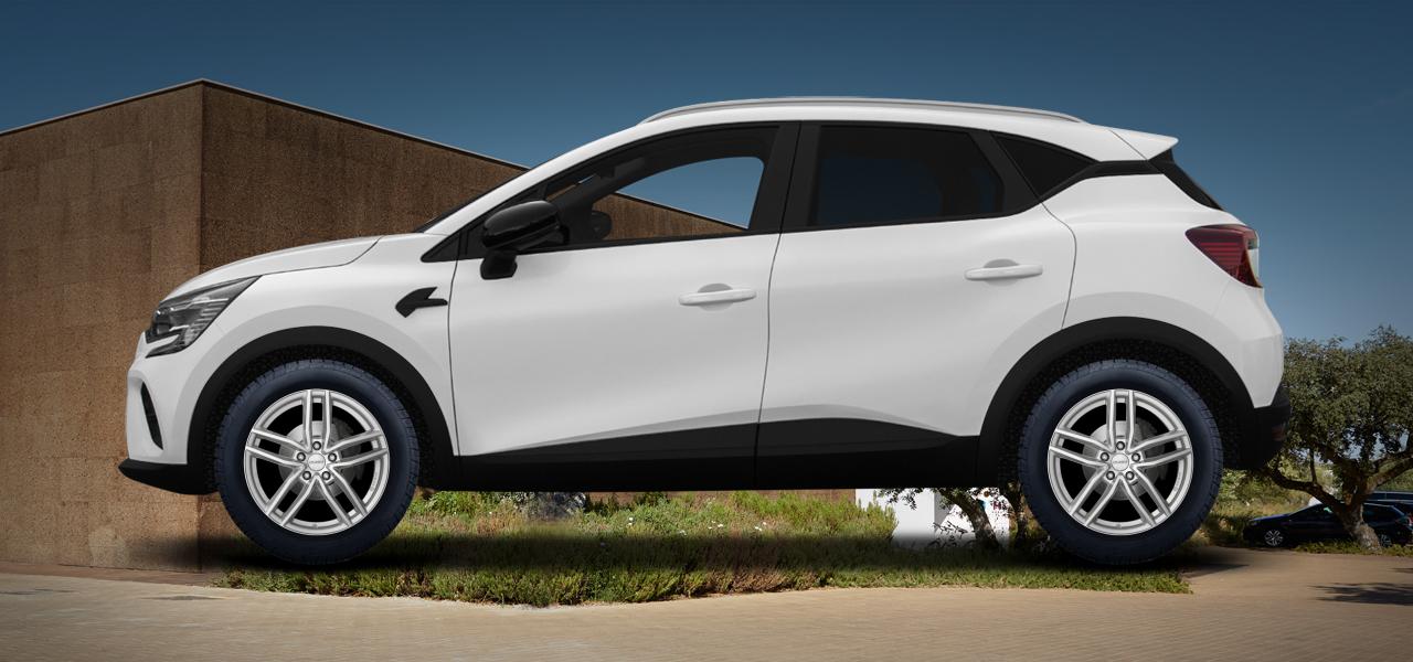 Na ilustracji: ASX (RJB), od 2023 r. – Mitsubishi ASX, poglądowa wizualizacja auta z felgami DEZENT TR silver
