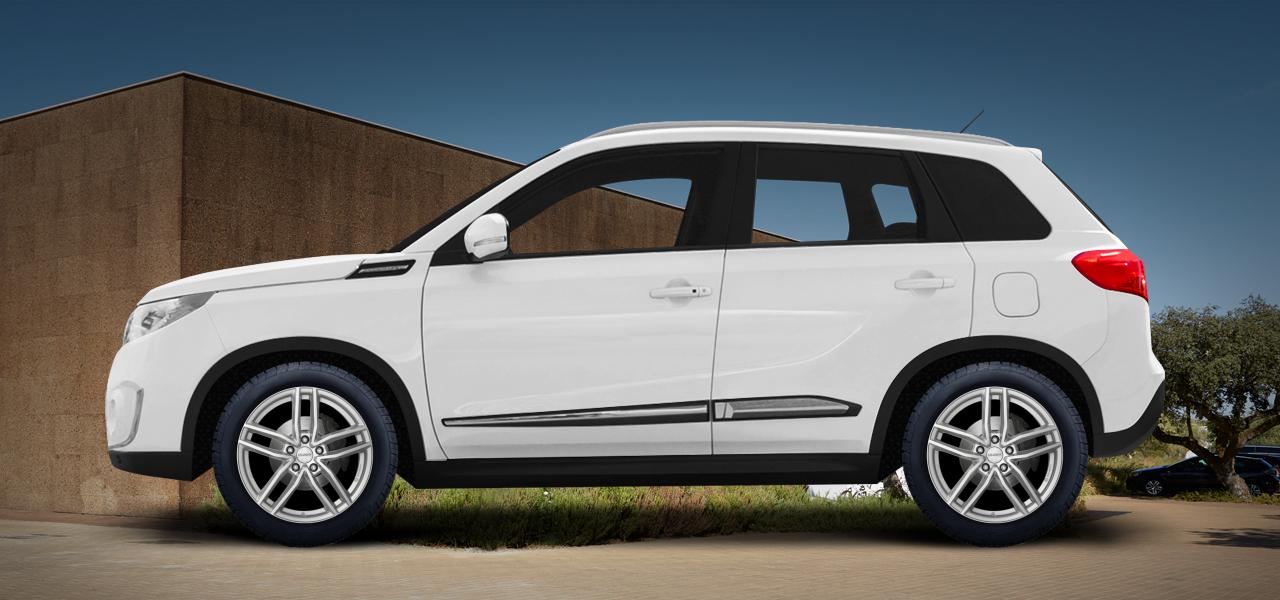 Na ilustracji: VITARA (LY;LY-2S), od 2015 r. – Suzuki Vitara, poglądowa wizualizacja auta z felgami DEZENT TR silver