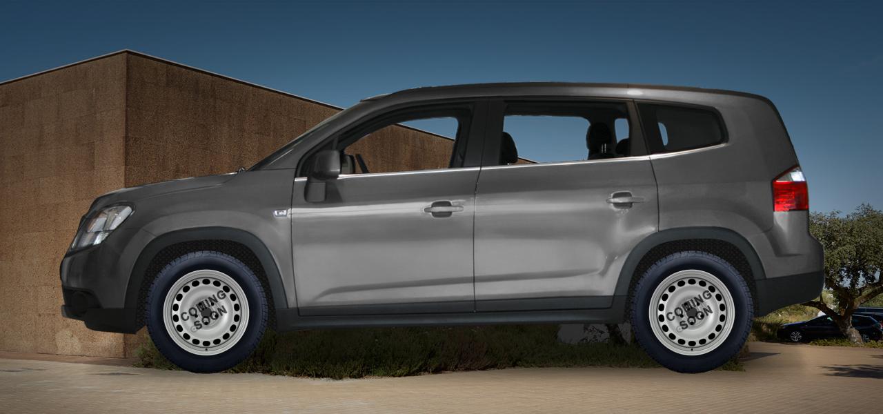 Na ilustracji: ORLANDO (KL1Y;CHIO), od 2011 r. – Chevrolet Orlando, poglądowa wizualizacja auta z felgami EASY KIT XFRR00R020DST