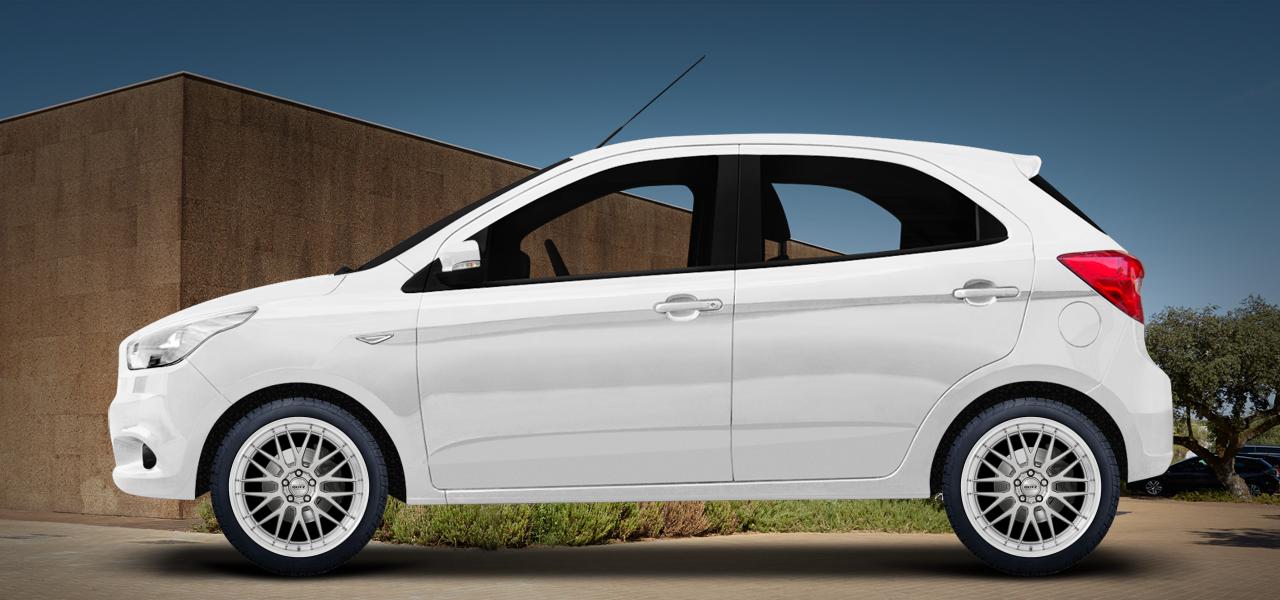 Na ilustracji: KA+ (KAF), od 2016 r. – Ford KA, poglądowa wizualizacja auta z felgami DOTZ Bilbao blaze