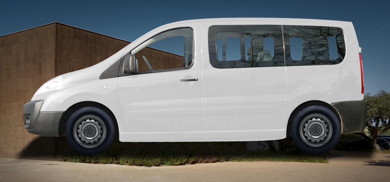 Na ilustracji: JUMPY/JUMPY Van (G9;X*;X), od 2007 r. – Citroën Jumpy, poglądowa wizualizacja auta z felgami ALCAR STAHLRAD 7780