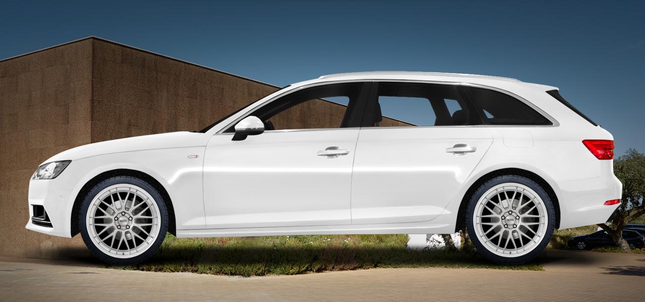 Na ilustracji: A4/S4/RS4 Avant (B8;B81 (B9)), od 2016 r. – Audi A4, poglądowa wizualizacja auta z felgami DOTZ Bilbao blaze
