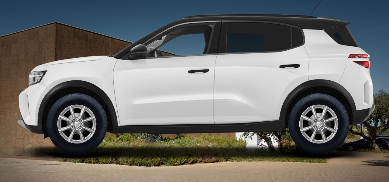 Na ilustracji: FRONTERA (C), od 2024 r. – Opel Frontera, poglądowa wizualizacja auta z felgami DEZENT TN silver