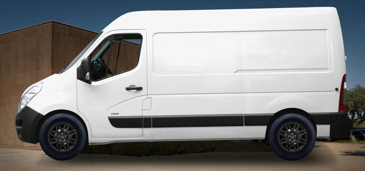 Na obrázku: MOVANO/MOVANO Van (MR;MS;MT;MU), od 2010 — Opel Movano Van, ilustrační vizualizace vozu s disky DEZENT KH black