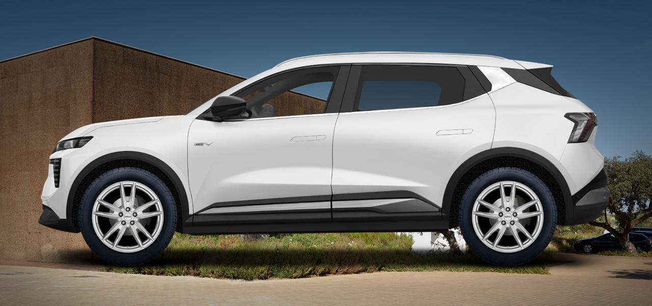 Na ilustracji: ECLIPSE CROSS (RCB), od 2025 r. – Mitsubishi Eclipse Cross, poglądowa wizualizacja auta z felgami DEZENT KF silver
