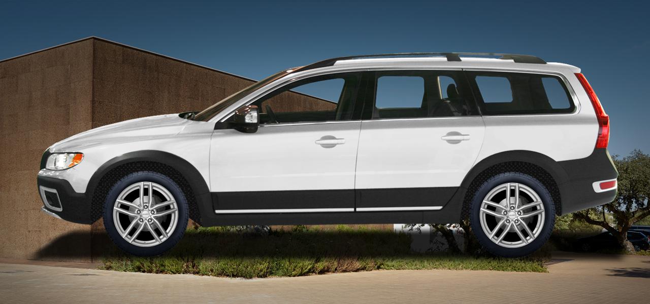 Na obrázku: XC70 (B;B-2D), od 2007 — Volvo XC70, ilustrační vizualizace vozu s disky DEZENT TR silver