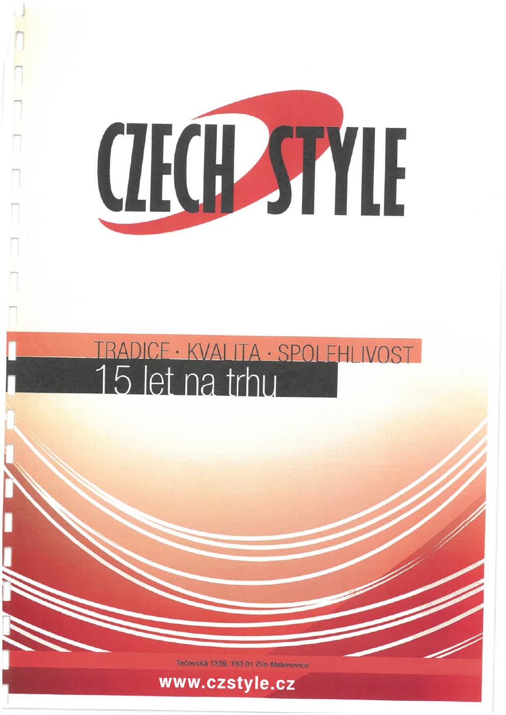 Brožura CZECH STYLE — 15 let na trhu